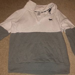 “pink” quarter zip